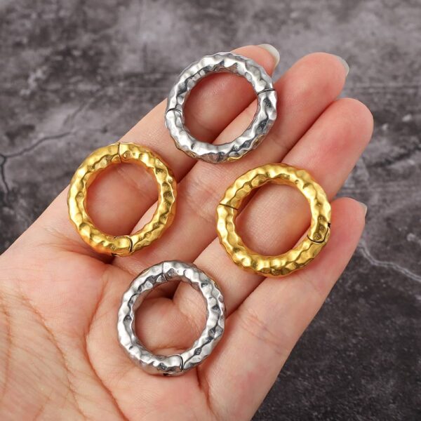 Silver and Gold Hoops For Stretched Earlobes