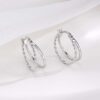 Twisted Double Hoop Earrings for Single Piercing