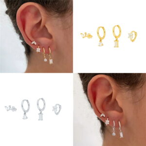 Crystal Earring Sets for 4 Holes