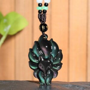Nine Tailed Fox Necklace - Green