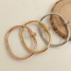 Solid Gold Nail Bangle Bracelet