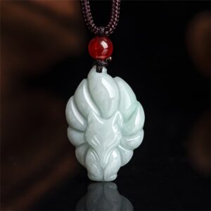 White Nine Tailed Fox Necklace