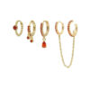 Zircon Red Drop Earrings