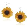3D Wooden Sunflower Earrings