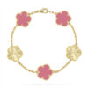 Gold Clover Charm Bracelet