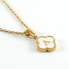 Exquisite Gold Clover Alphabet Necklace