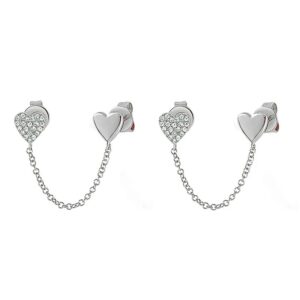 Hearts Attached Earrings for 2 Holes