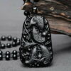 Black Koi Fish Jade Pendant