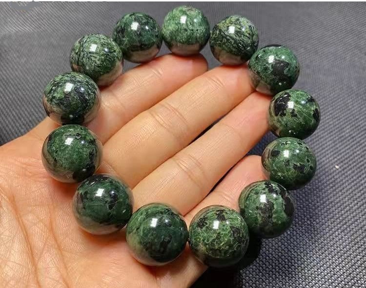 Natural Dark Green Jade Bracelet
